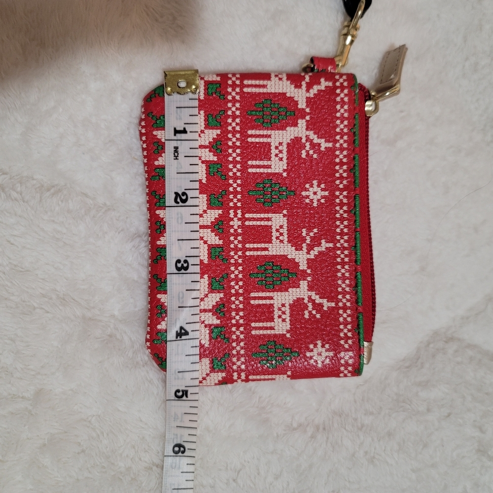 Super cute Coin Purse deere and snowflake. Red/Green 3 & half in W & 4 & half L - Picture 4 of 7